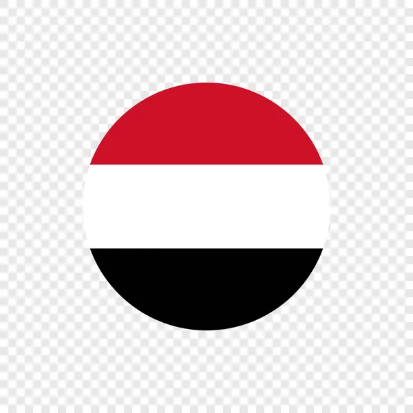 Republic Yemen Vector Circle Flag — Stock Vector