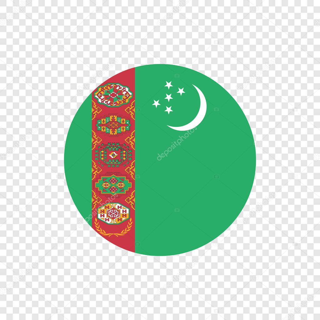 Turkmenistan - Vector Circle Flag