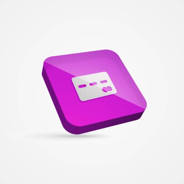 Kredi kartı 3d telefon simgesi