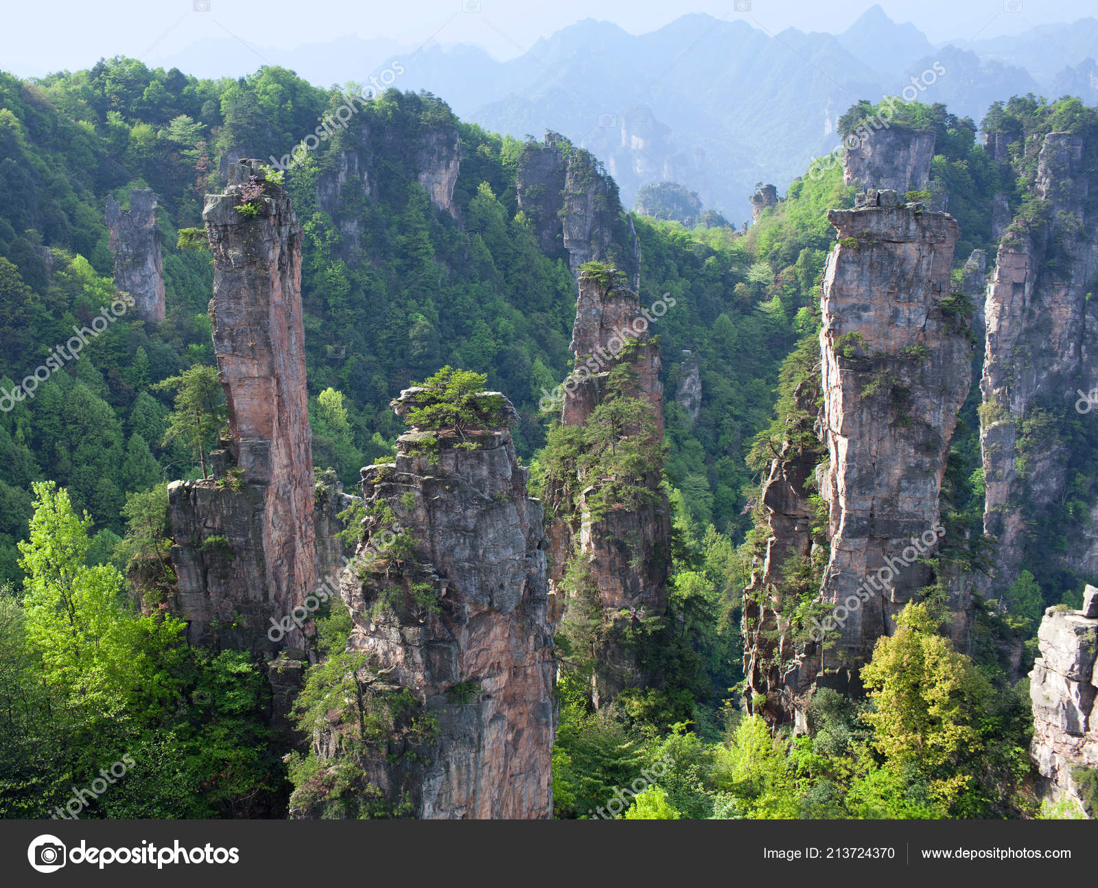 Floating Mountains Avatar Mountains Zhangjiajie National Forest Park Wulingyuan Scenic Stock Photo Image By C Zzvet