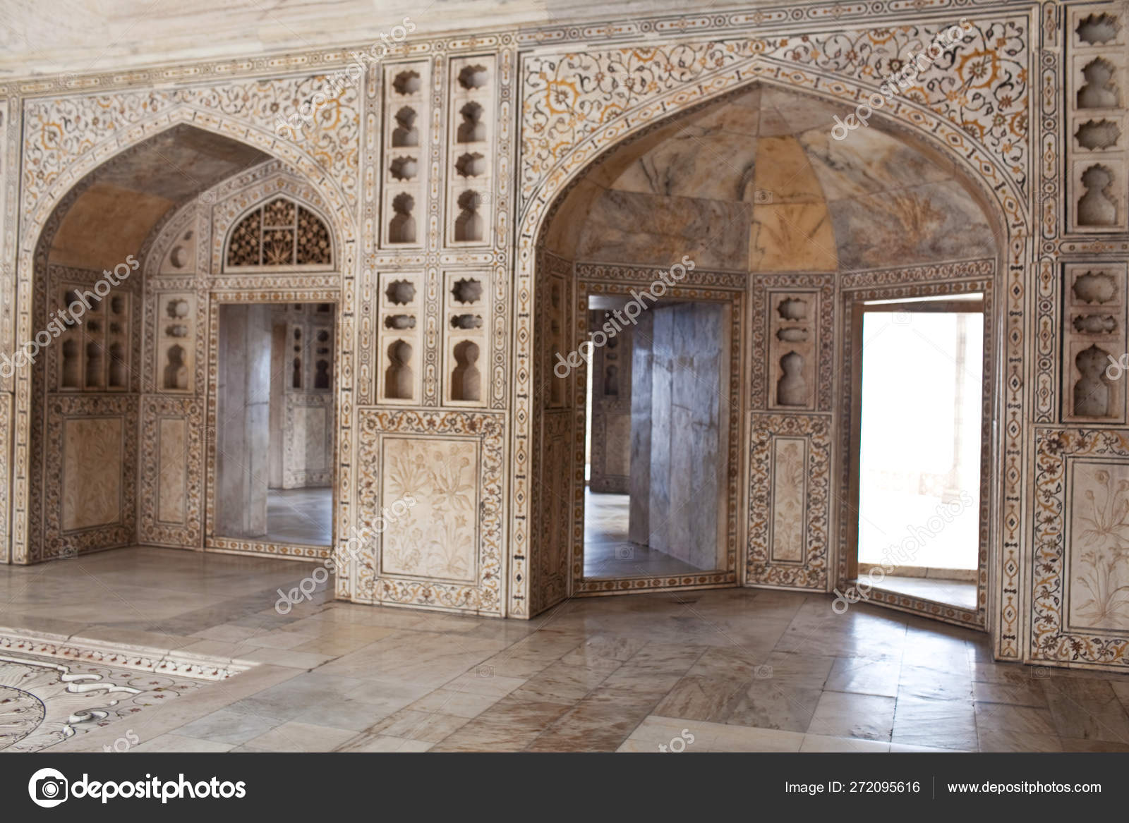 Interior Itimad Daulah Tomb Baby Taj Mahal Agra Uttar