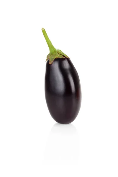 Perfect Eggplant Aubergine Isolated White Background — Stock Photo, Image