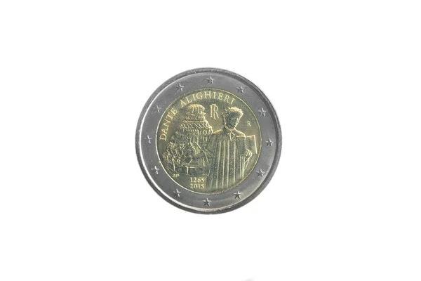 Монети Пам Ятні Євро Італії Видані 2015 Році Присвячений 750 Стокове Фото