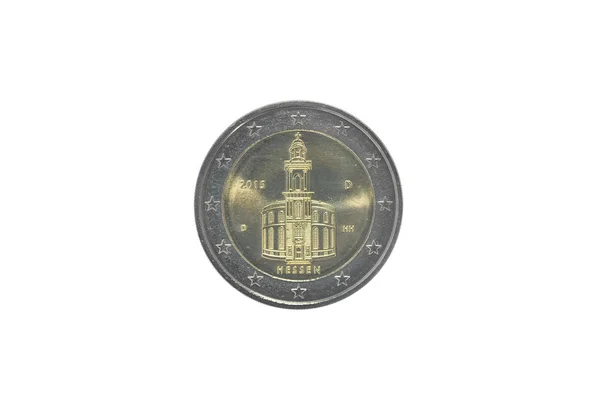 Commemorative Euro Coin Germany Issued 2015 Dedicated Paulskirche Frankfurt Main — Stock Photo, Image