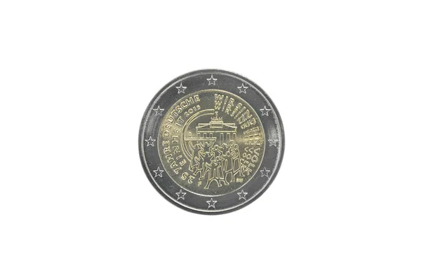 Moneda Conmemorativa Euros Alemania Emitida 2015 Dedicada Años Unidad Alemana —  Fotos de Stock