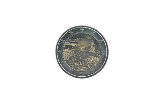 Moneda conmemorativa de 2 euros de Finlandia — Foto de Stock