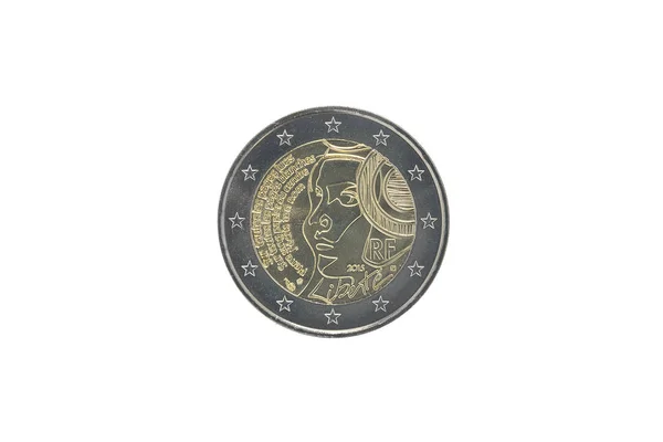 Moeda comemorativa de 2 euros da França — Fotografia de Stock
