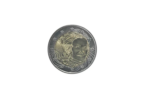 Commemorative 2 euro coin of  France — Stock Photo, Image