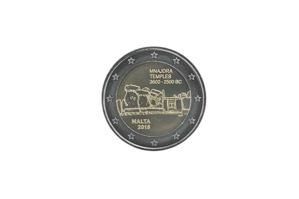 Commemorative 2 euro coin of Malta — Stock Photo, Image