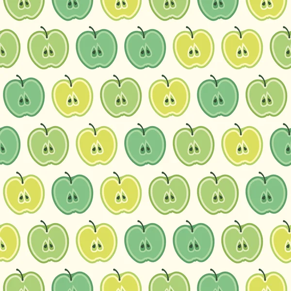 Modèle Vectoriel Été Avec Des Pommes Conception Texture Sans Couture — Image vectorielle