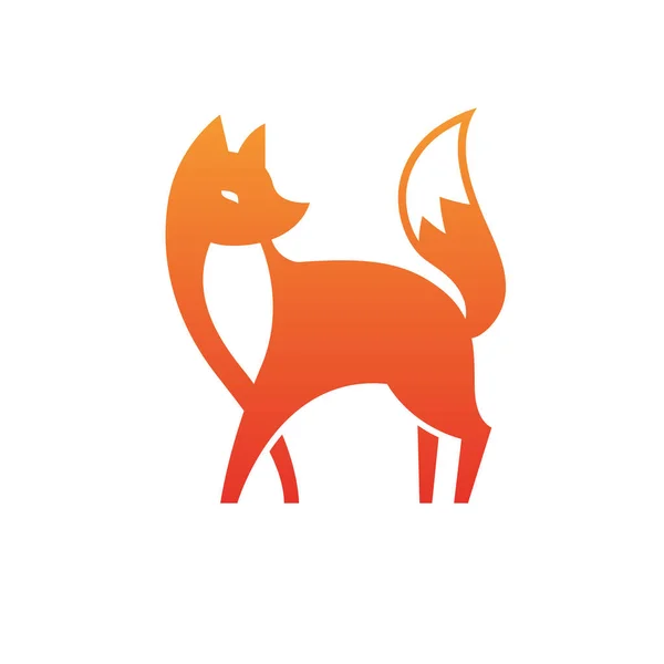 Vektorisoliertes Orangefarbenes Fuchs Symbol Kreatives Logo Konzept — Stockvektor