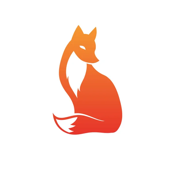 Vector Isolated Orange Fox Icon Creative Logo Concept — Stock Vector