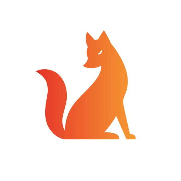 Vector Isolated Orange Fox Icon Creative Logo Concept — Stock Vector