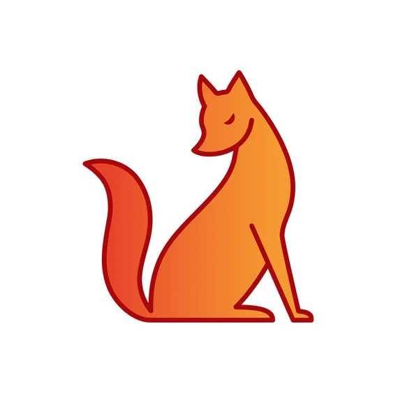 Vektorisoliertes Orangefarbenes Fuchs Symbol Kreatives Logo Konzept — Stockvektor