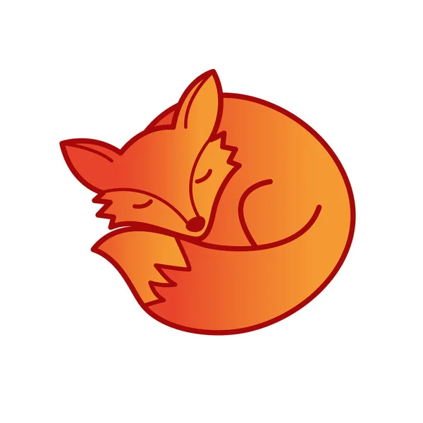 Vector Απομονωμένη Πορτοκαλί Αλεπού Εικονίδιο Δημιουργική Έννοια Λογότυπου — Διανυσματικό Αρχείο