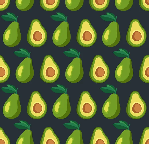 Vector Summer Pattern Avocadoes Seamless Texture Design Royalty Free Stock Illustrations
