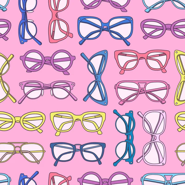 メガネとサングラスでベクトルシームレスパターン — ストックベクタ