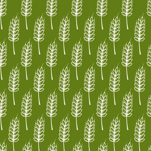 Векторный Бесшовный Рисунок Колосьями Пшеницы — стоковый вектор