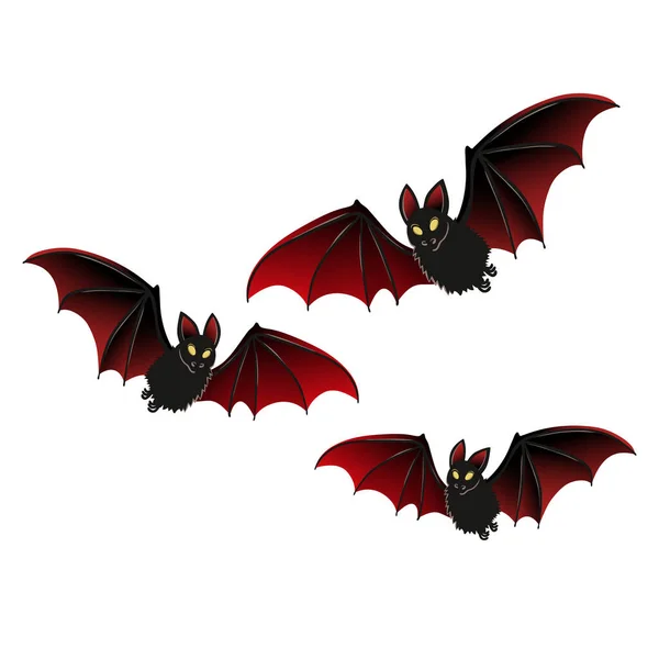 Illustration Vectorielle Isolée Chauve Souris Conception Halloween — Image vectorielle