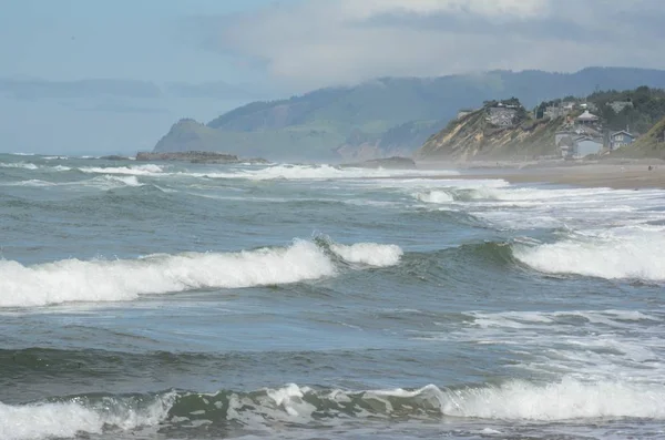 Dynamiska Våren Seascape Utanför Den Pittoreska Centrala Kusten Oregon — Stockfoto