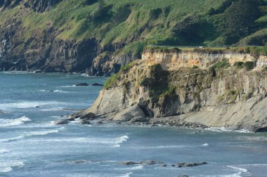 Emici bahar overlook üzerinde doğal şeytanın yumruk kase State Park, merkezi Oregon kıyılarında.