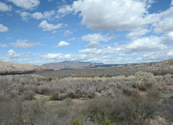 Panorama Winter Vista Den Natursköna Verde River Valley Norra Arizona — Stockfoto