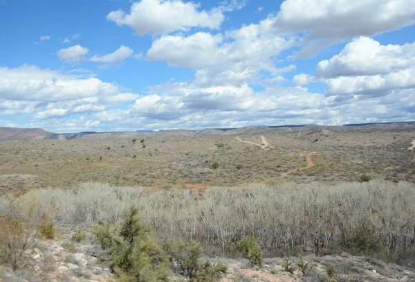 Солнечная Панорама Живописного Региона Verde River Valley Северной Аризоны — стоковое фото