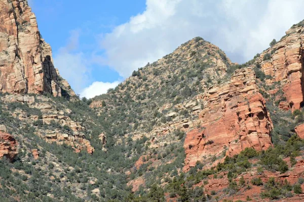 Thunder Mountain Formations Picturesque Vista Unique Pristine Red Rock Formations — Stock Photo, Image