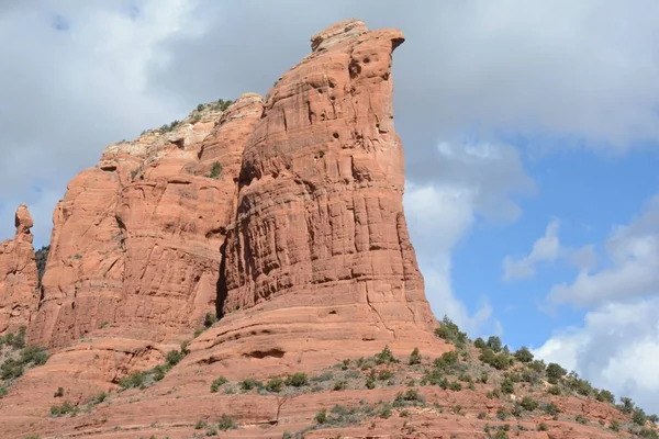 Coffee Pot Rock Formação Familiar Rochas Vermelhas Sedona Norte Arizona — Fotografia de Stock