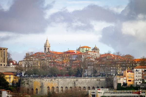 Vista Del Paisaje Urbano Oporto Con Varias Personas Punto Vista —  Fotos de Stock