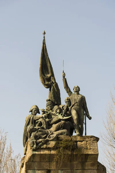 Denkmal Für Die Helden Der Vertreibung Der Französischen Truppen Pontevedra — Stockfoto