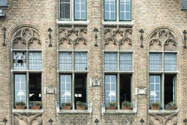 Fasad Staden Brygge Belgien — Stockfoto