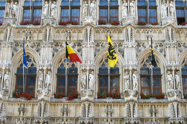 Leuven Gotiska Fasad Belgien — Stockfoto