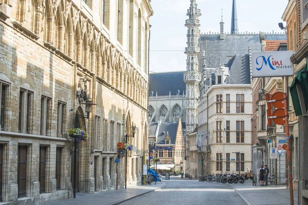 Leuven Bruselas Julio 2015 Una Las Calles Del Centro Histórico —  Fotos de Stock