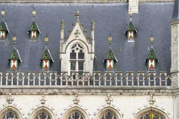 Detalle Del Ayuntamiento San Nicolás Bélgica — Foto de Stock