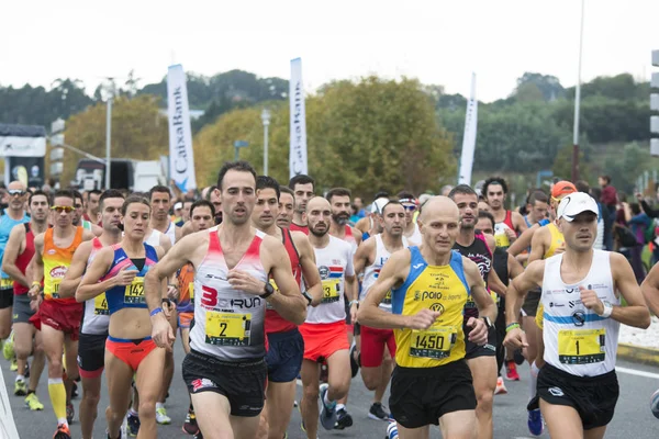 Pontevedra Espagne Détail Des Participants Demi Marathon Ville Pontevedra Kms — Photo