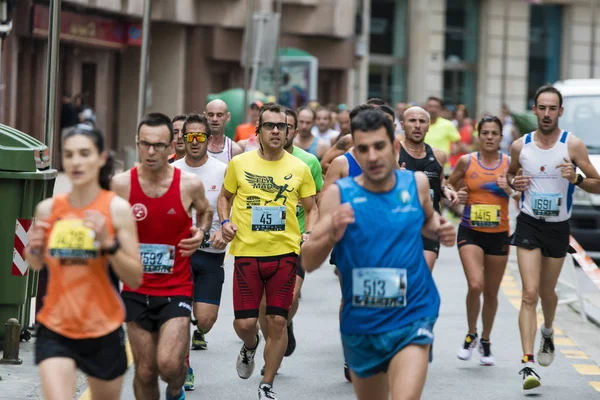 Pontevedra Spanje Detail Van Deelnemers Aan Halve Marathon Stad Provincie — Stockfoto