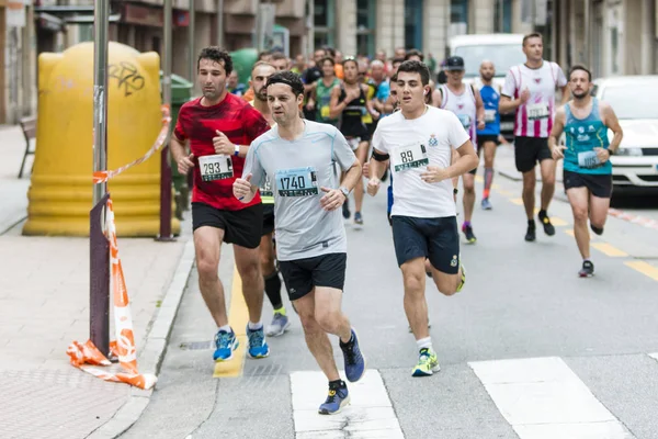 Pontevedra Spanya Ayrıntı Yarım Maraton Şehir Pontevedra Kms Katılımcıların Kentsel — Stok fotoğraf