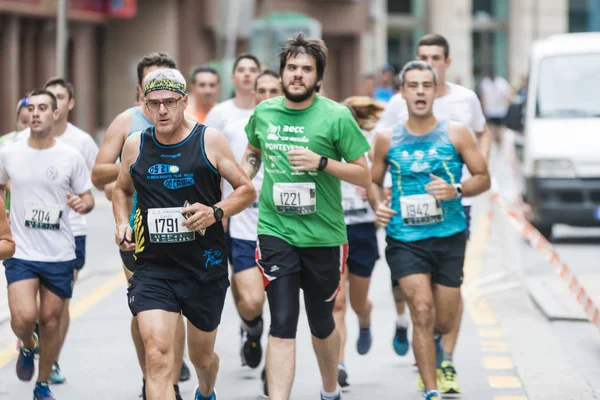 Pontevedra Spanje Detail Van Deelnemers Aan Halve Marathon Stad Provincie — Stockfoto