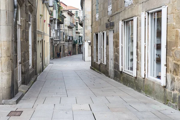 Pontevedra Espanha Janeiro 2016 Uma Das Ruas Bairro Histórico Cidade — Fotografia de Stock
