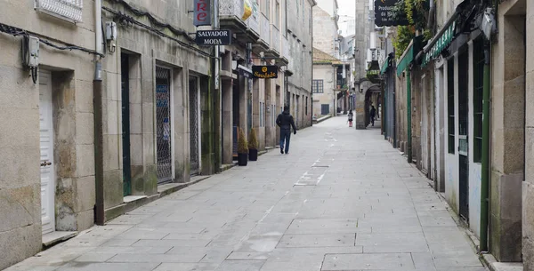 Pontevedra Spain January 2016 One Streets Historic Quarter City Stone — Stock Photo, Image