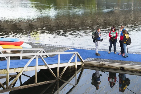 Pontevedra Spanien Mai 2016 Mitglieder Der Grafikpresse Warten Auf Den — Stockfoto