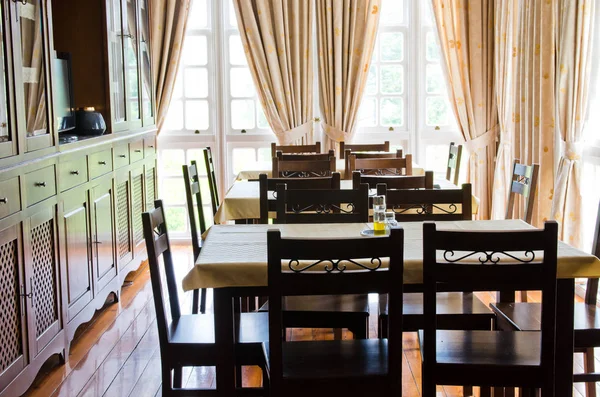 Vue Intérieur Restaurant Avec Tables Chaises — Photo