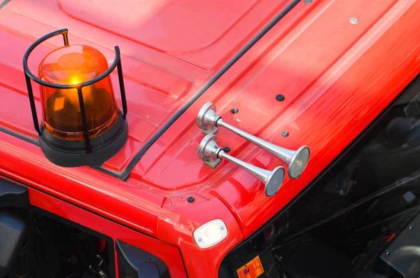 Red Car Top Red Emergency Lamp — Stock Photo, Image