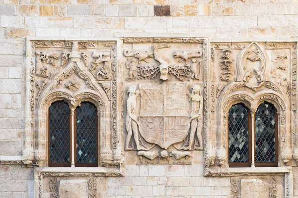 Вікна Ліпнини Фасаді Старого Автентичні Будівлі — стокове фото