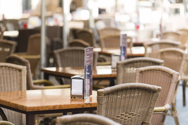 Table Avec Chaises Dans Café Foyer Sélectif — Photo