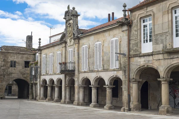 Praça Com Palácio Relevo Pontevedra Espanha — Fotografia de Stock