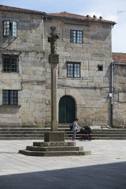 Pontevedra (İspanya taş haç ile kare)