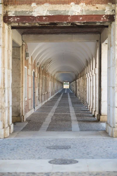 Soportales Com Arcos Aranjuez Espanha — Fotografia de Stock