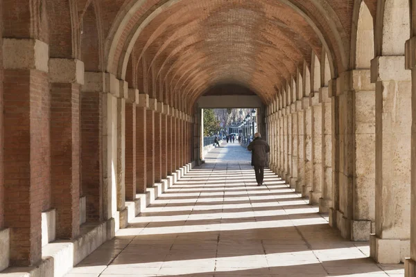Soportales Com Arcos Aranjuez Espanha — Fotografia de Stock